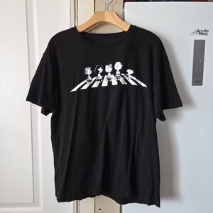 Peanuts Black Cotton T-Shirt